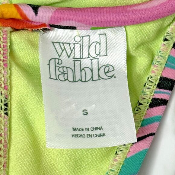 Wild Fable Multi-Colored Tropical Print Underwire Bralette Bikini Top Size Small - Picture 7 of 11